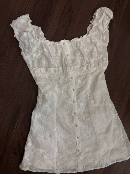 Dresses & Skirts - White Embroidered Mini Dress